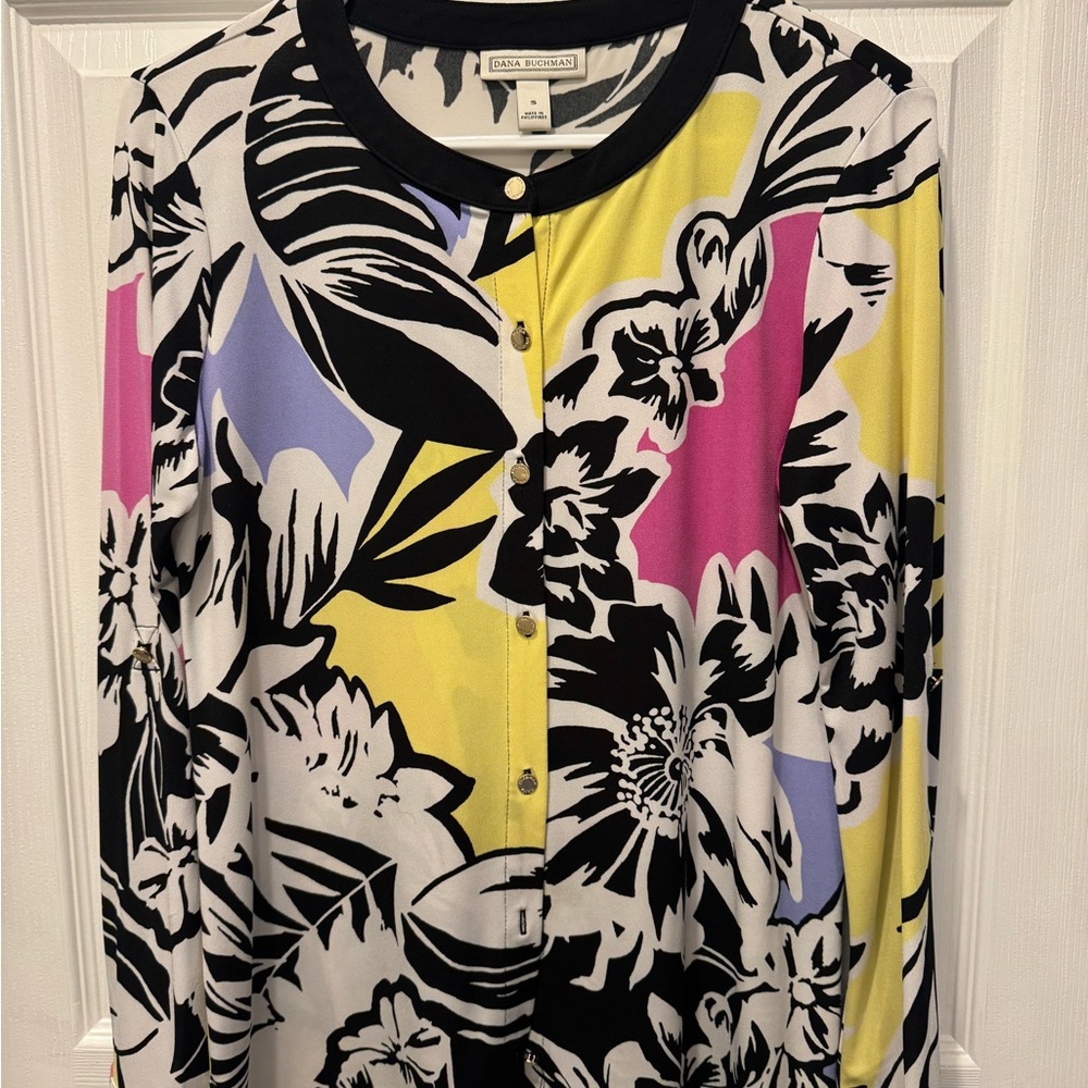 Dana Buchman Multicolor Floral Blouse